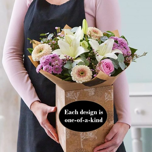Pastel Hand-tied bouquet made with the finest flowers - Trusted Seller